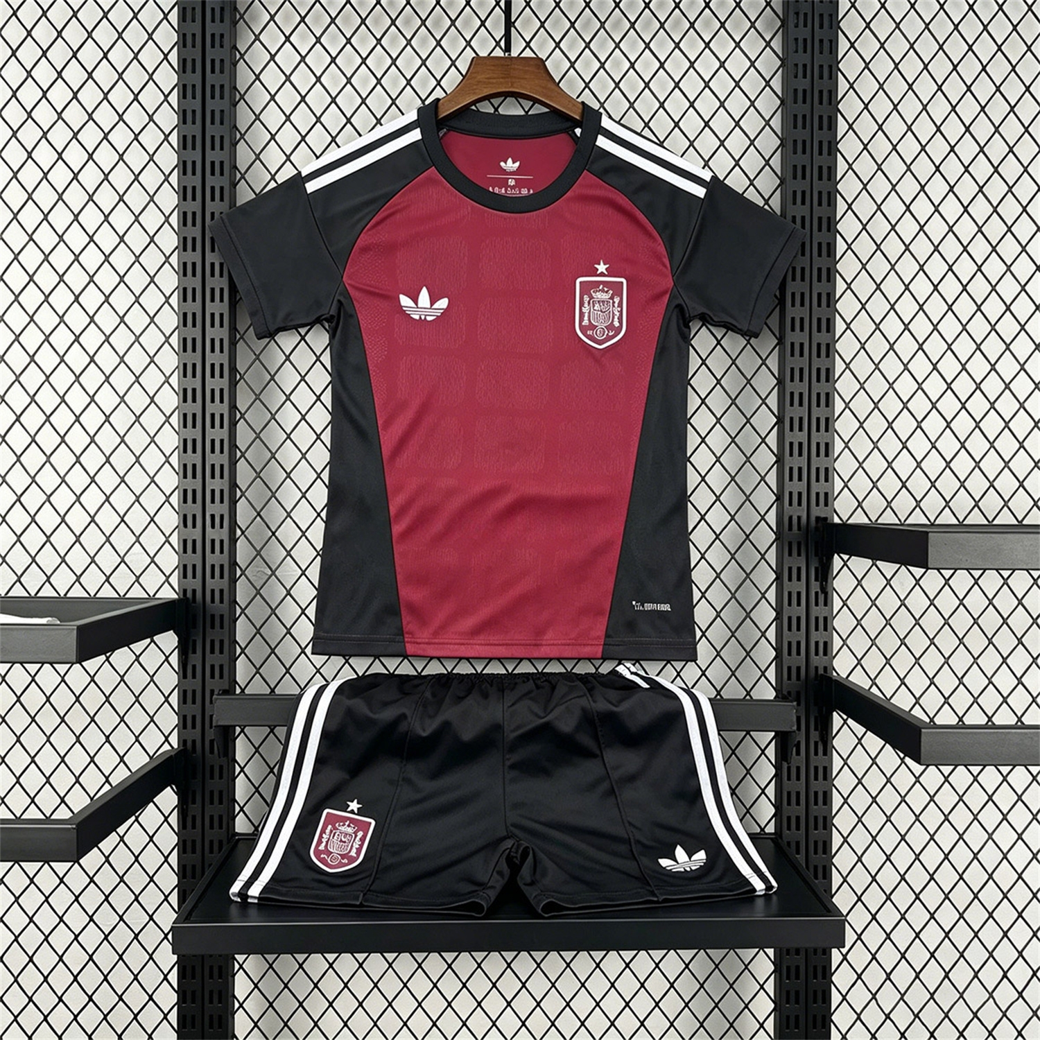 Spain 2026 Wine Red Goalkeeper Kids Kit - UnitedFutballJersey