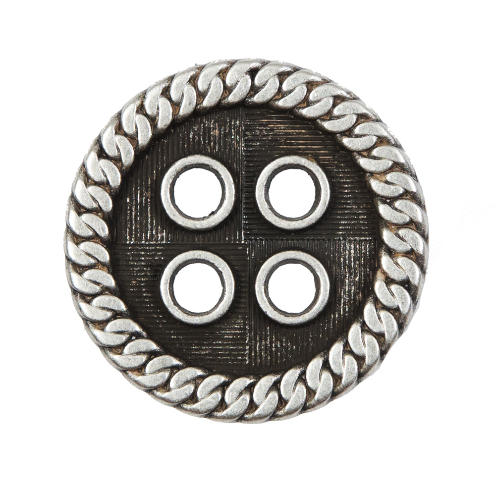 Novelty Silver Metal 4-Hole Button - 44L/28mm - Joann Fabrics