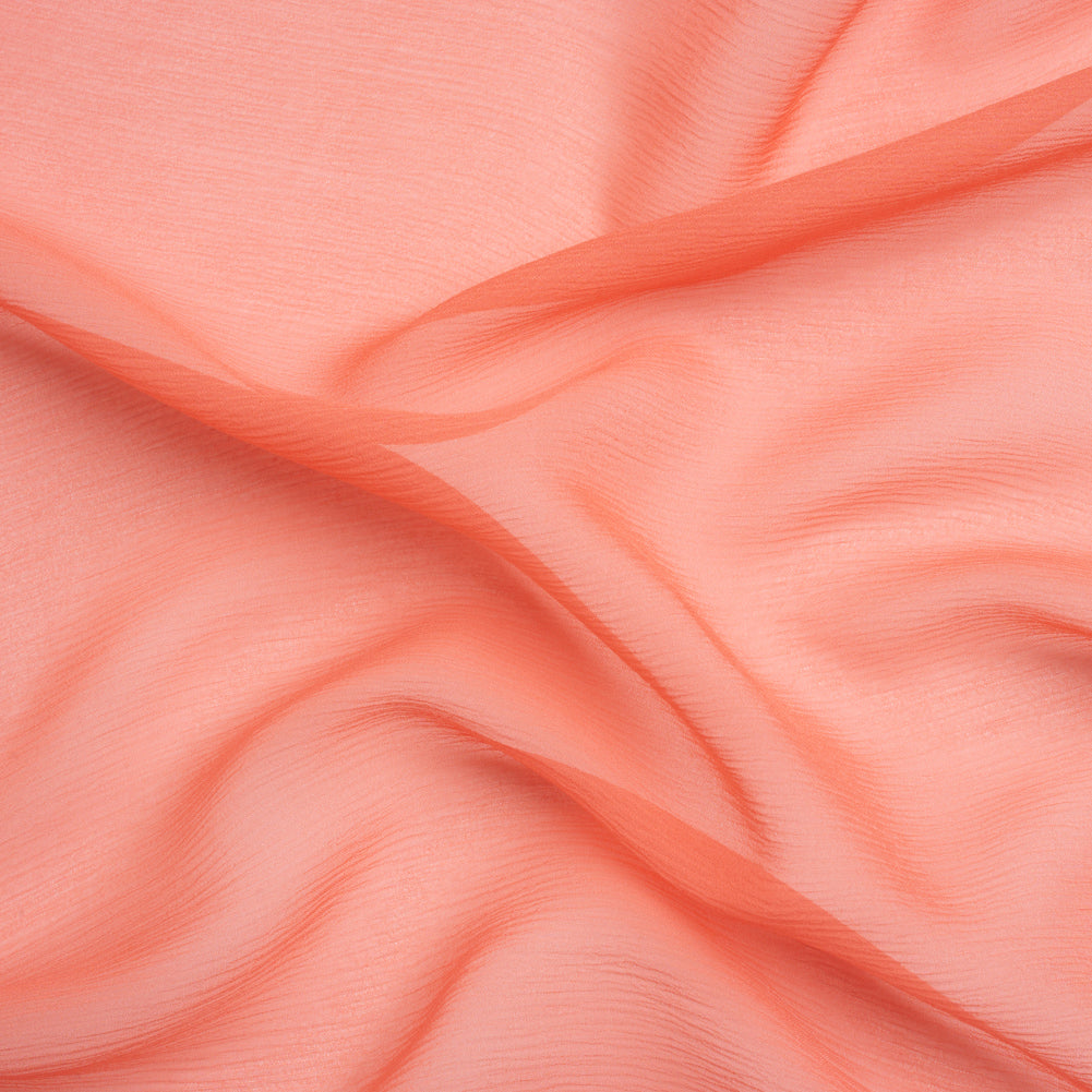 Crinkled Silk Chiffon - Coral - Premium Collection - Joann Fabrics