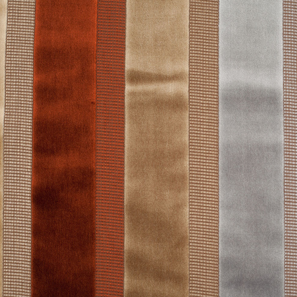 Beige/Rust Striped Velvet - Joann Fabrics