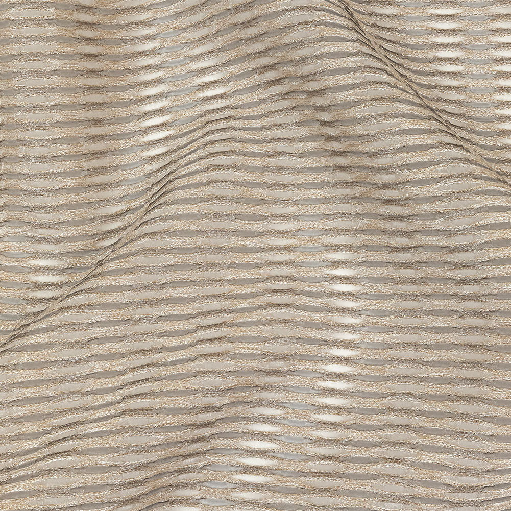 Metallic Gold and Beige Raised Lattice Sheer Organza Luxury Brocade - Joann Fabrics