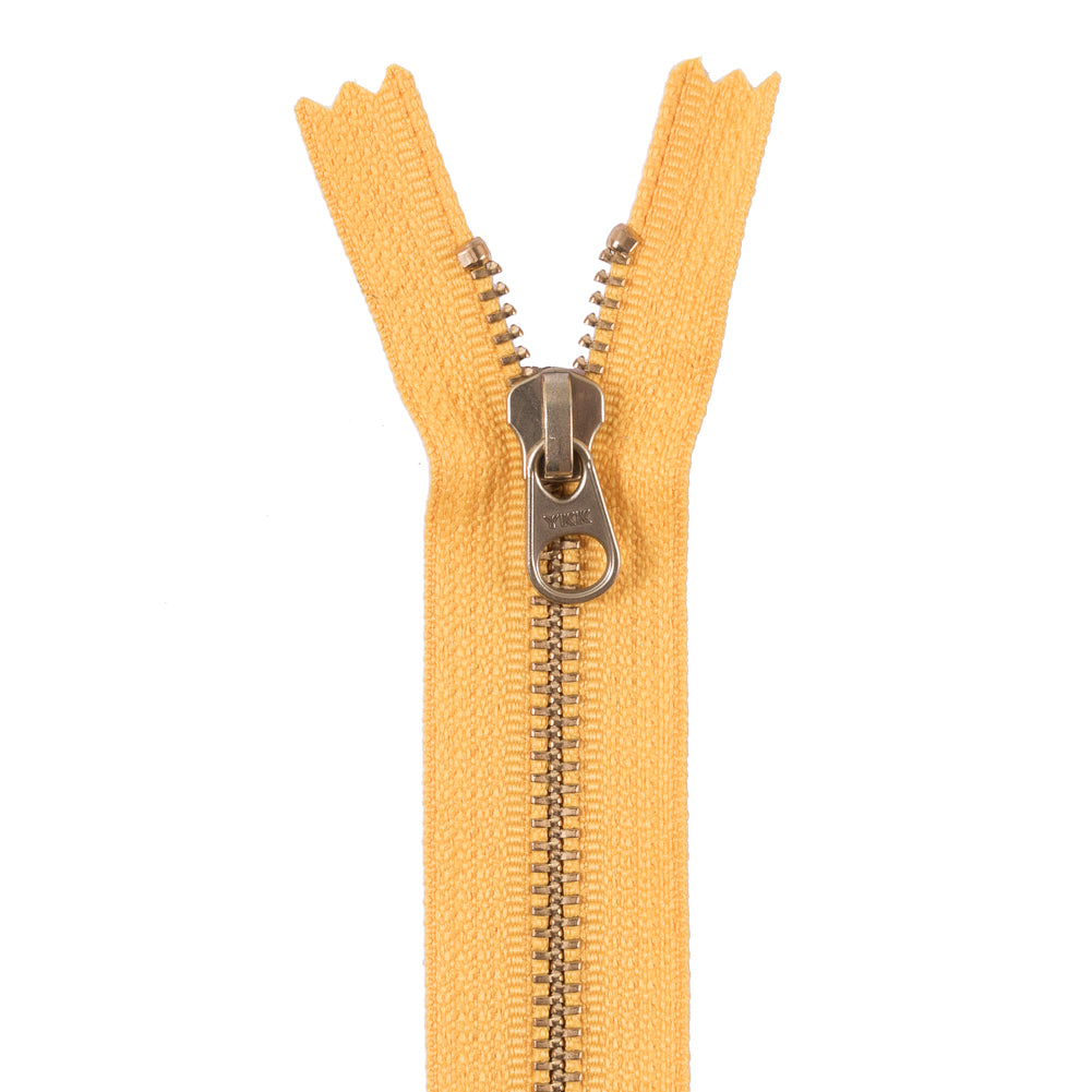 Metal Zipper with Gold Pull and Teeth 4.5