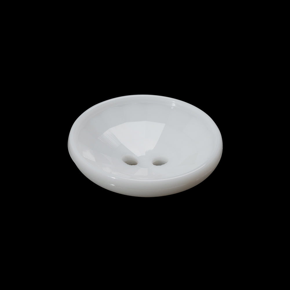 Plastic 2-Hole Button - 36L/23mm - White Faceted Bowl Shape - Joann Fabrics