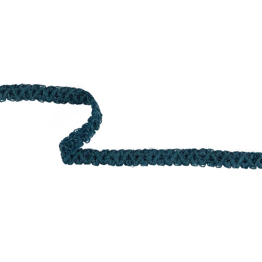 Deep Turquoise Boucle Gimp Braided Trim - 0.625
