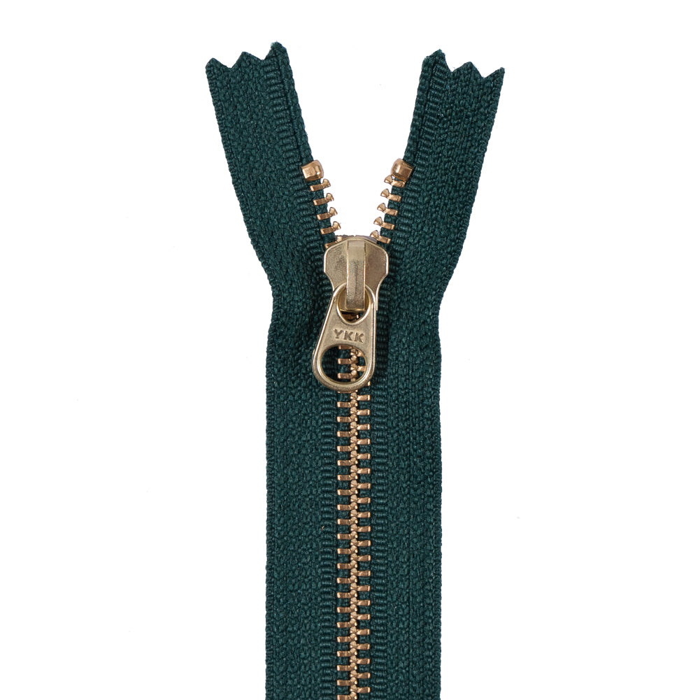 Metal Zipper with Gold Pull and Teeth 4.5