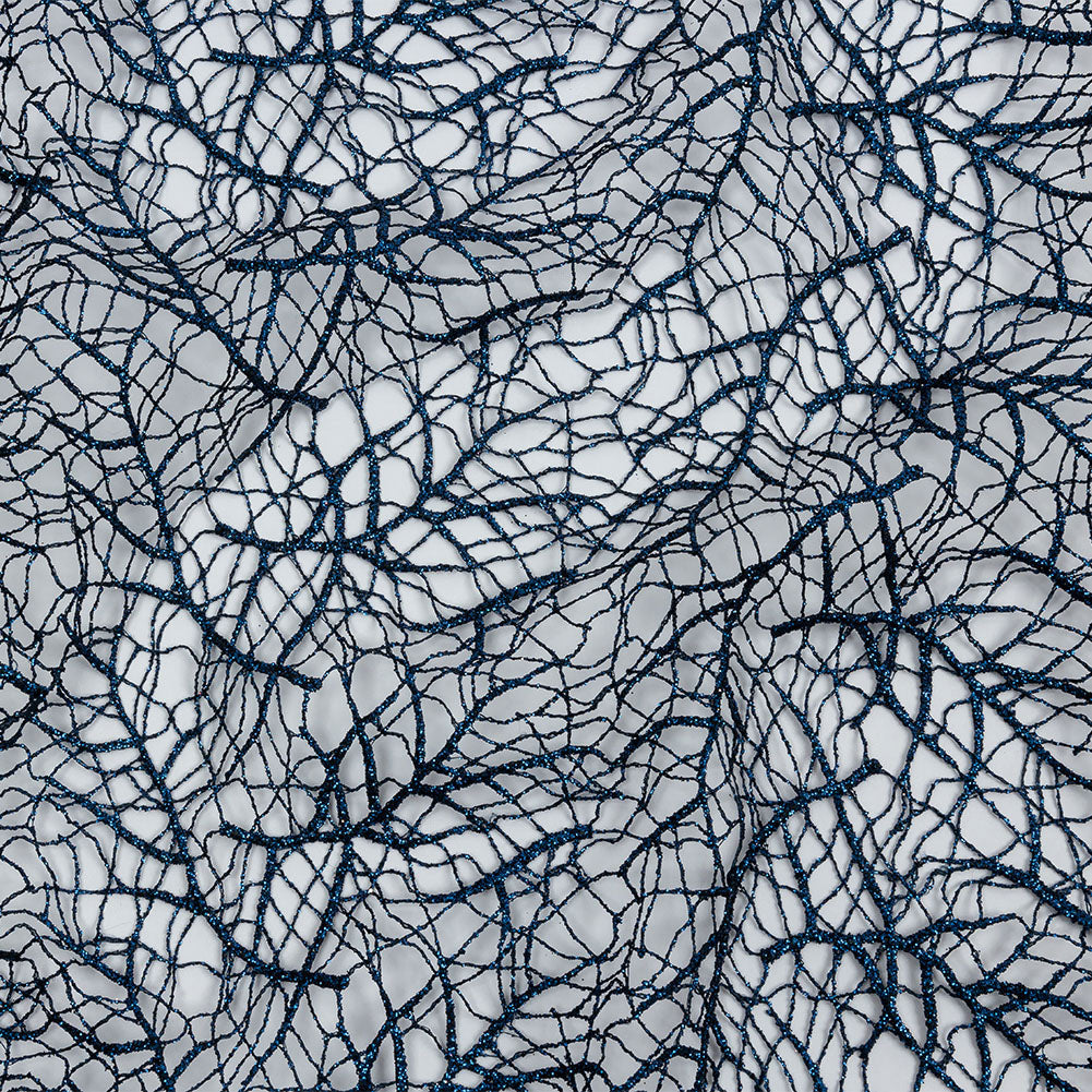 Guipure Lace with Glitter - Navy Webbed Branches - Joann Fabrics