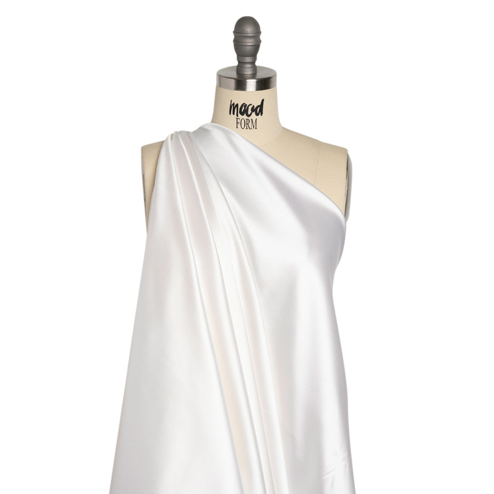 Stretch Satin Made in Italy - Swan White with White Backing - Premium Collection - Joann Fabrics