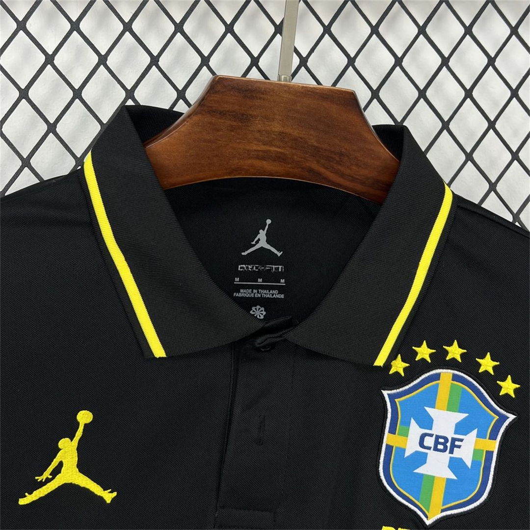 Brazil 2026 Black Special Edition Polo Jersey - Fans Version - UnitedFutballJersey