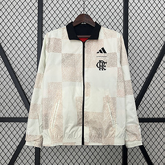 2024-2025 Flamengo CasuaI Reversible Windbreaker(white-red)Soccer Jersey 1:1 Thai Quality