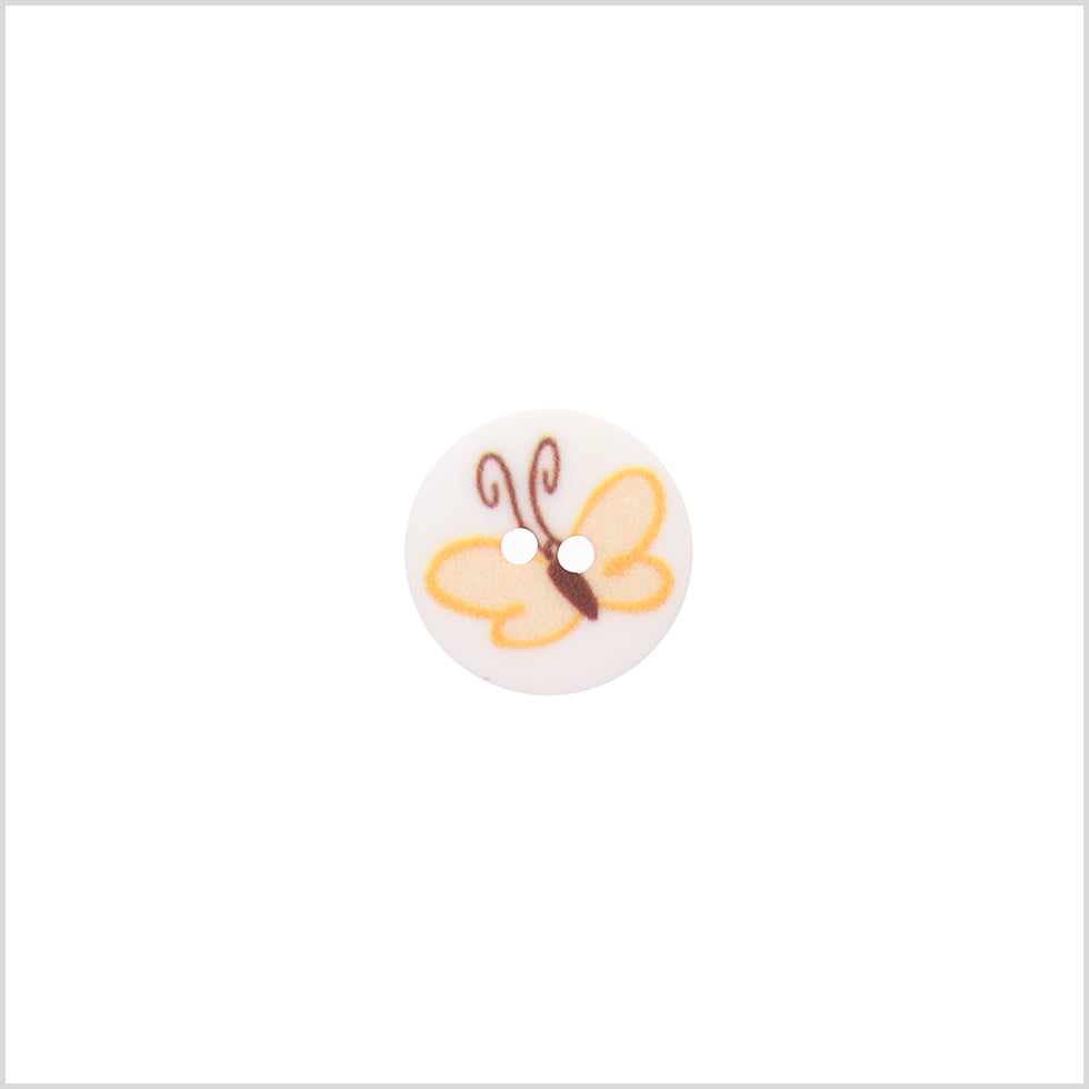 Italian Yellow Kids Butterfly Button - 24L/15mm - Joann Fabrics