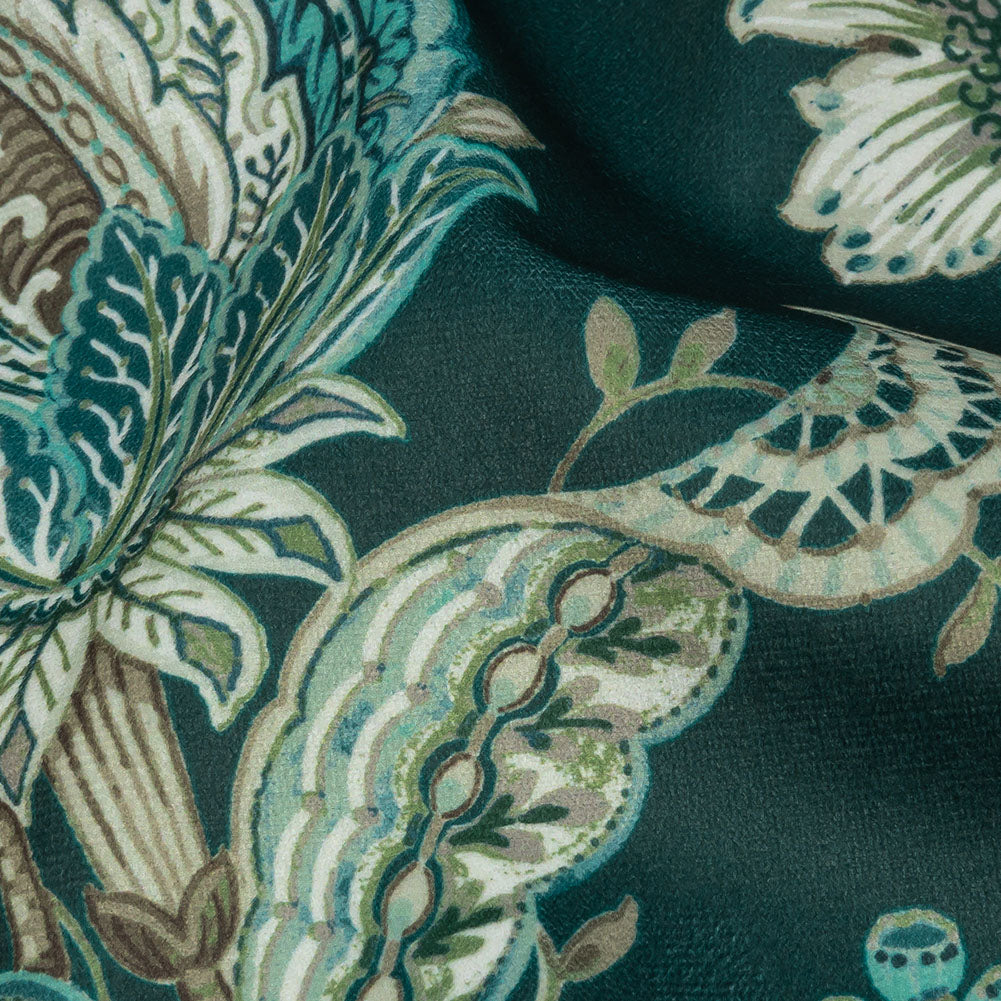 Polyester Microvelvet Print - River Jacobean Floral - British Imported - Joann Fabrics