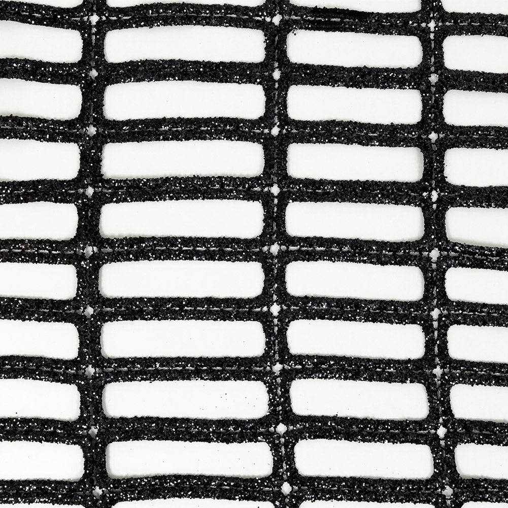 Guipure Lace with Glitter - Black Gradient Rectangles - Joann Fabrics