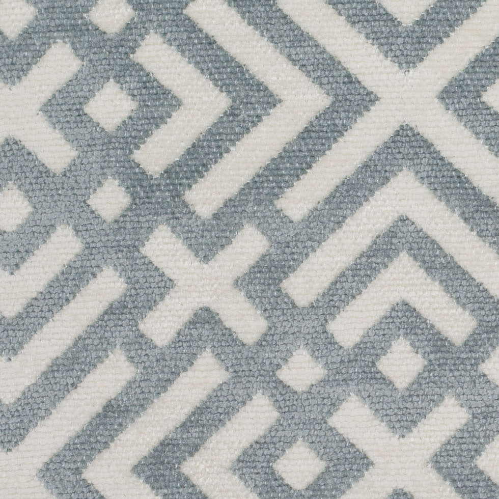 Mist Green and Erget White Geometric Acrylic-Polyester-Viscose Chenille - Joann Fabrics
