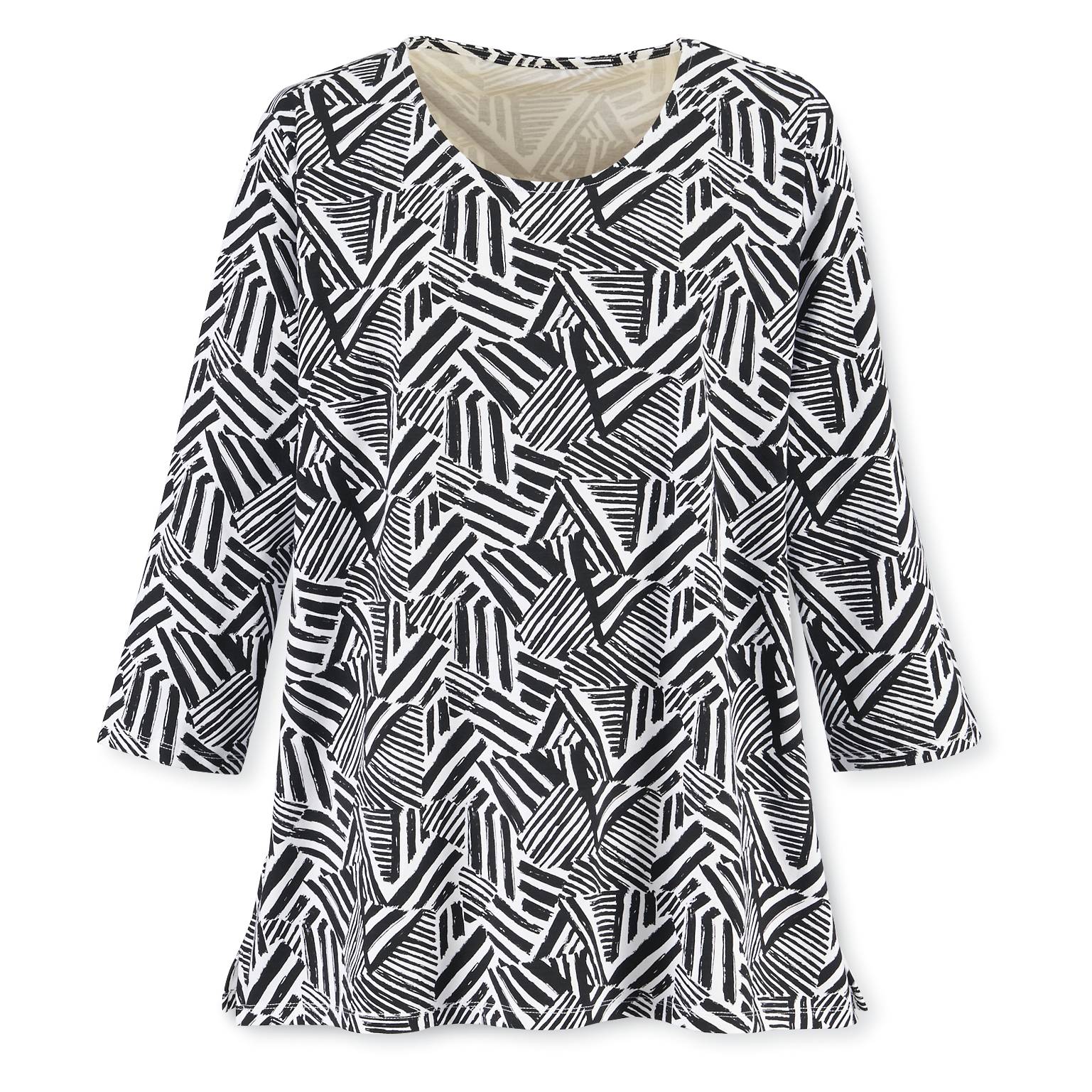 Abstract Geometric Print Top - Northstyle Catalog