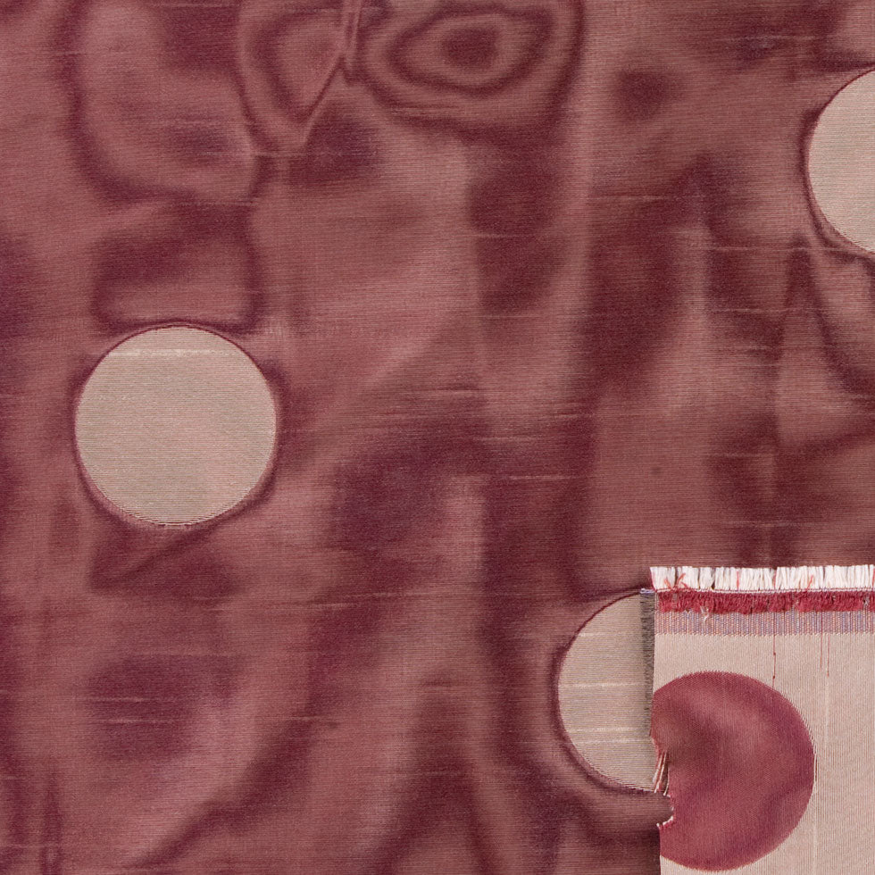 Victorian Gold/Burgundy Polka Dots Shantung   /Dupioni - Joann Fabrics