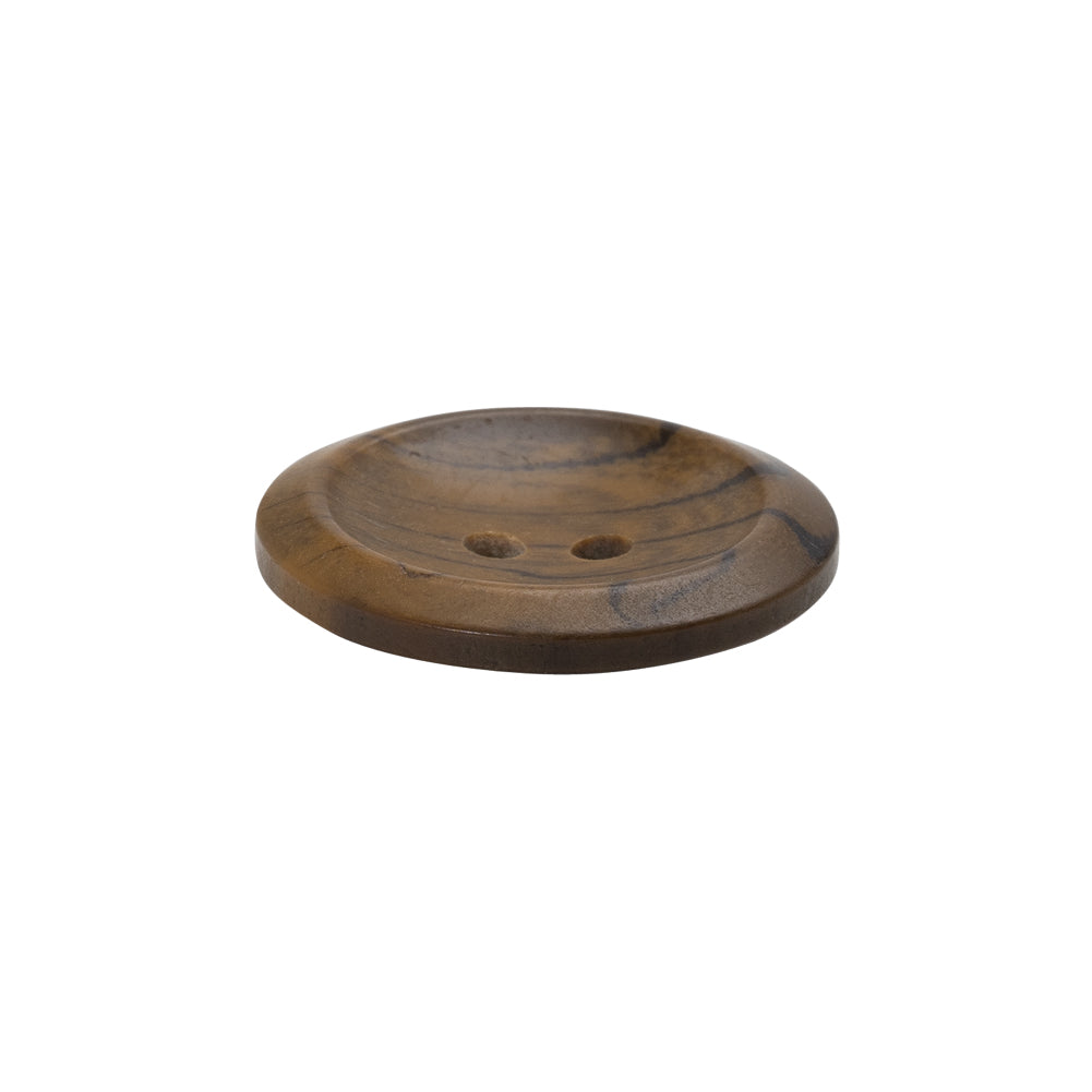 Horn 2-Hole Button - 36L/23mm - Brown and Black Grain - Joann Fabrics