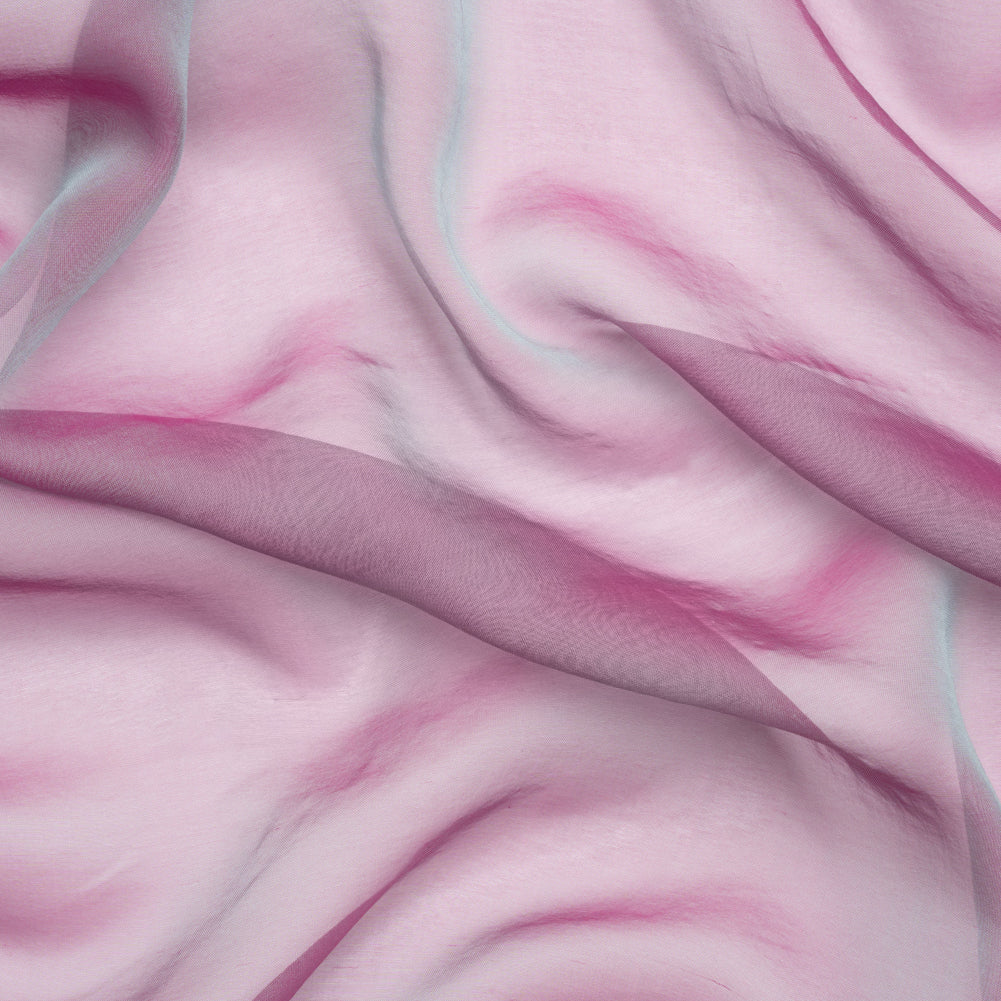 Chiffon-Like Silk Voile - Seafoam and Magenta Iridescent - Adelaide Collection - Joann Fabrics