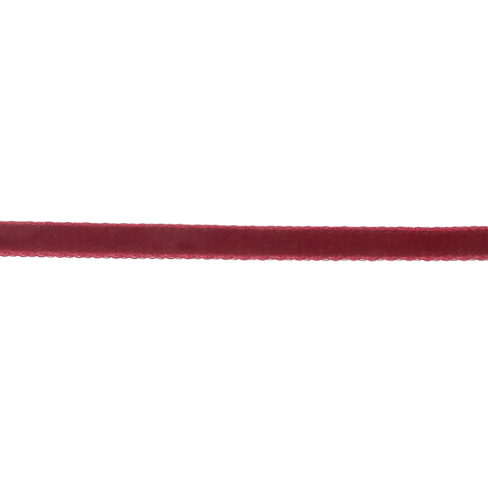 Burgundy Double Face Velvet Ribbon - 1/8