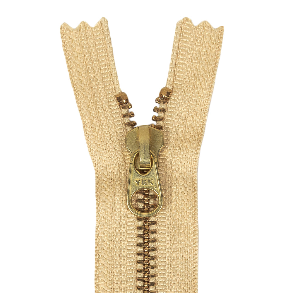 Metal Zipper with Gold Pull and Teeth 6