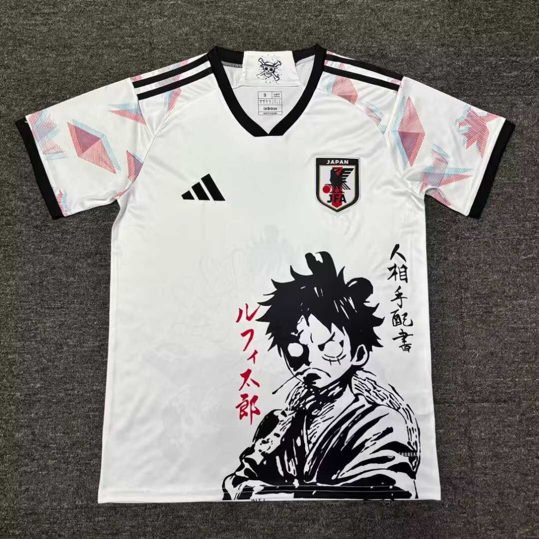 2024/2025 One Piece Japan One Piece Taro White Football Jersey 1:1 Thai Quality