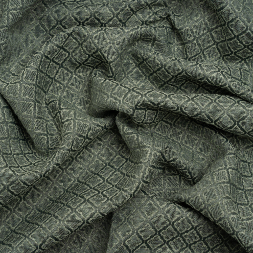 Diamond Tiles Recycled Polyester and Cotton Drapery Jacquard - Teal - British Imported - Joann Fabrics