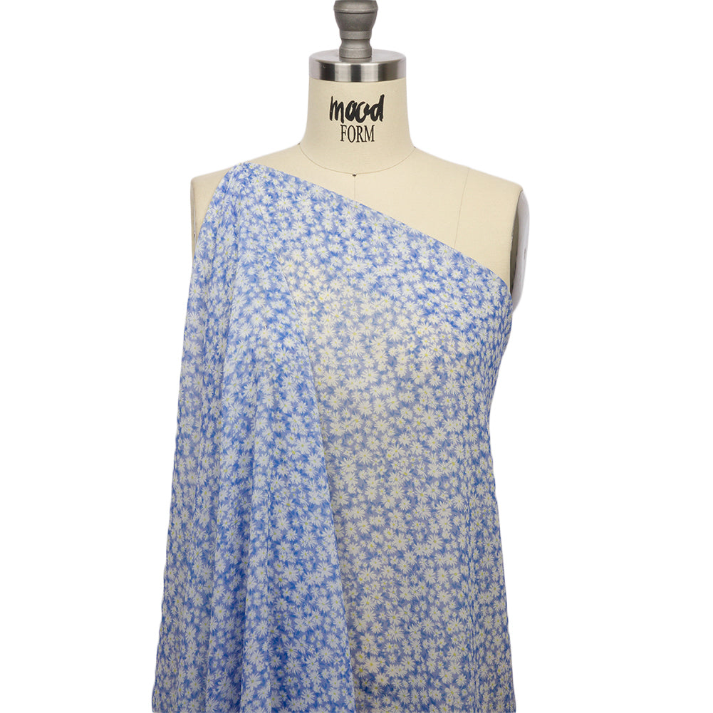 Viscose Georgette - Periwinkle and White Floral - Sunday in the Park Print - Mood Exclusive Secret Garden Collection - Joann Fabrics