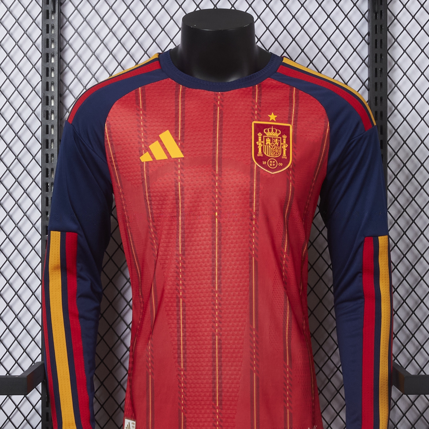 Spain 2026 Home Long Sleeves Jersey - Player Version - UnitedFutballJersey