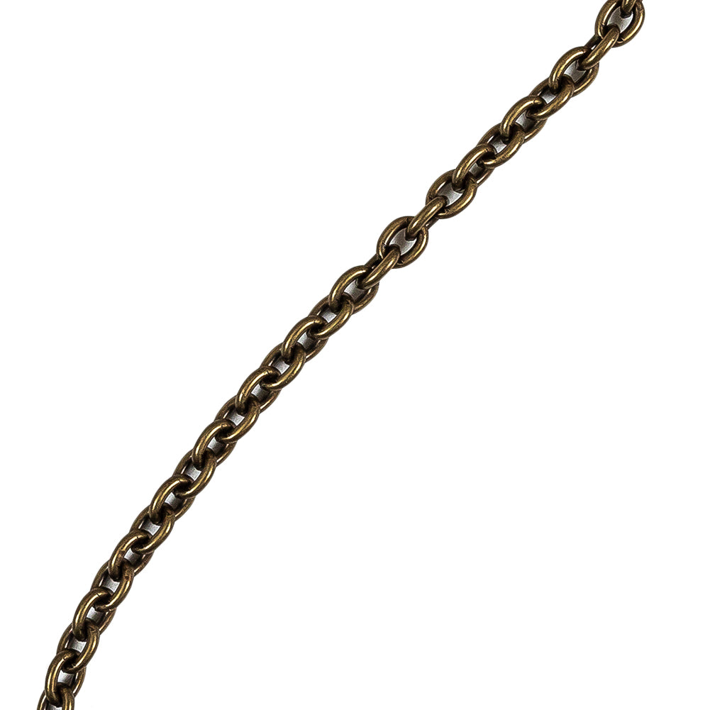 Antique Bronze Chain Purse Strap with O Rings - 43.5