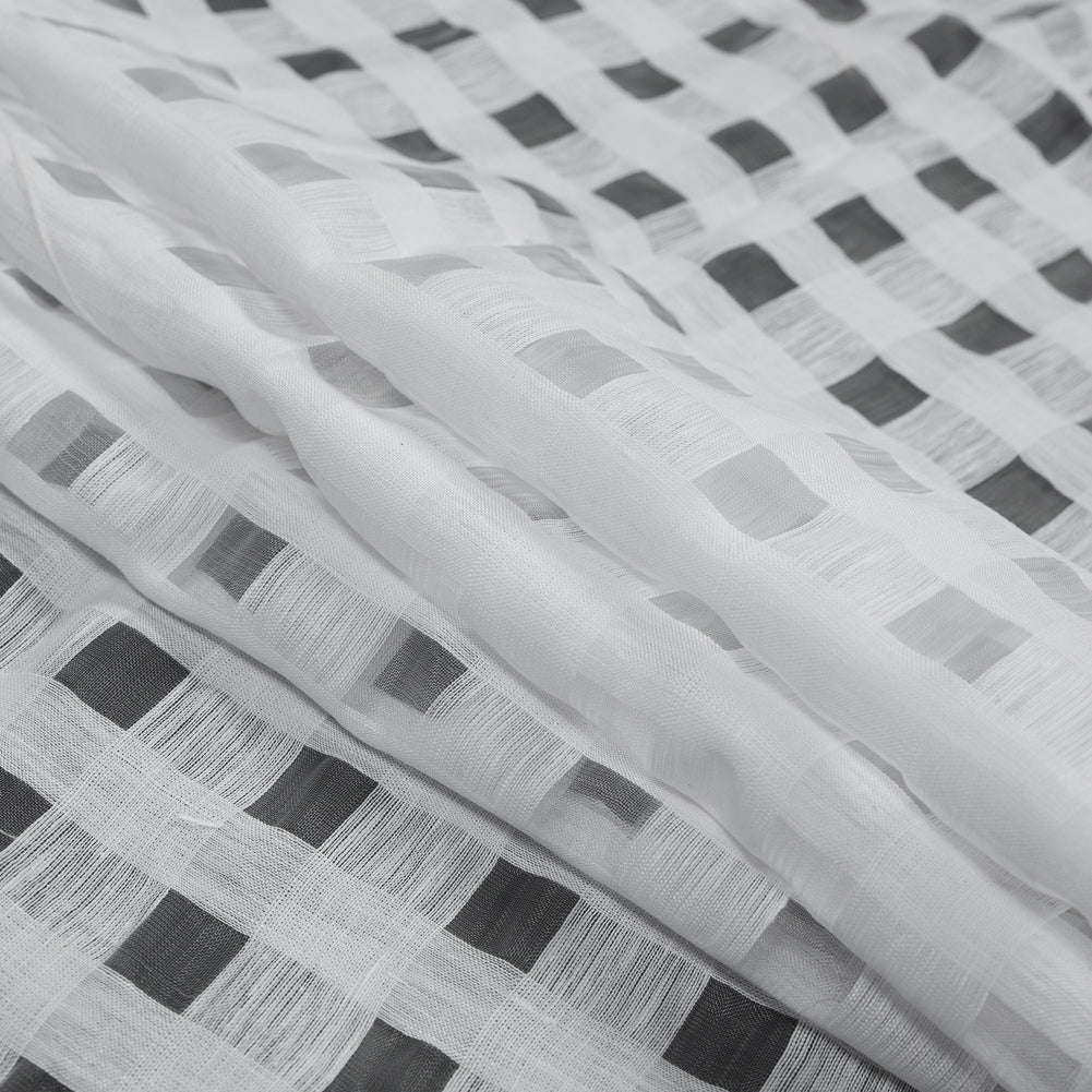 Checkered Linen Woven - White - Katia Collection - Joann Fabrics