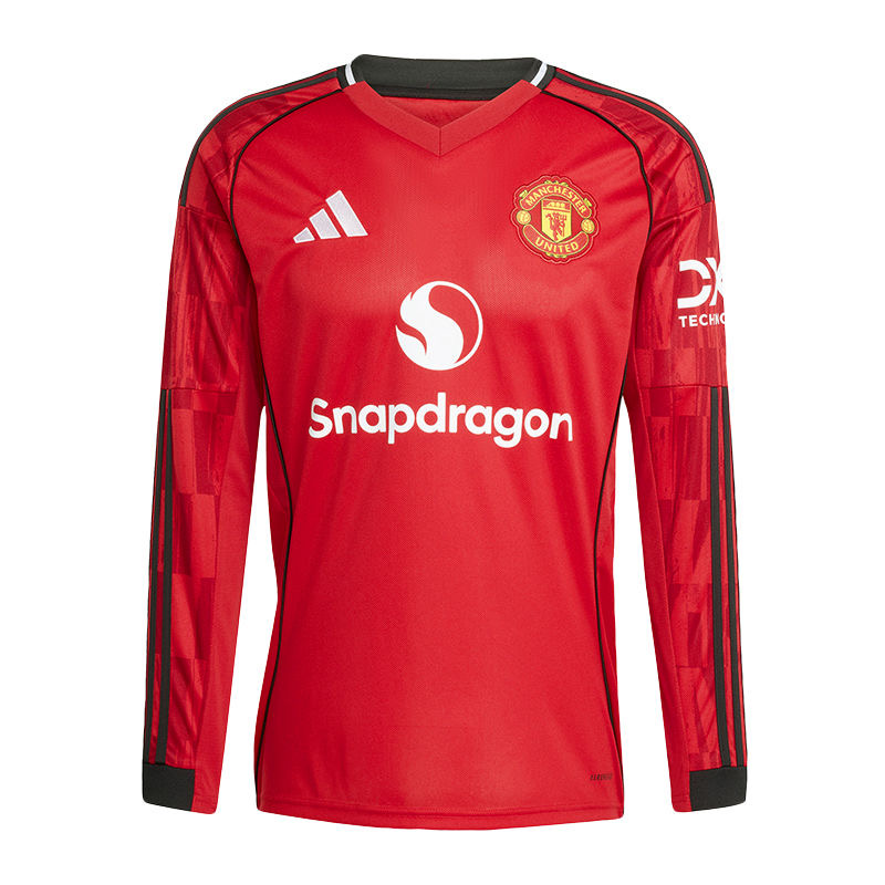 2025/2026 Long Sleeve Manchester United Home Football Shirt 1:1 Thai Quality