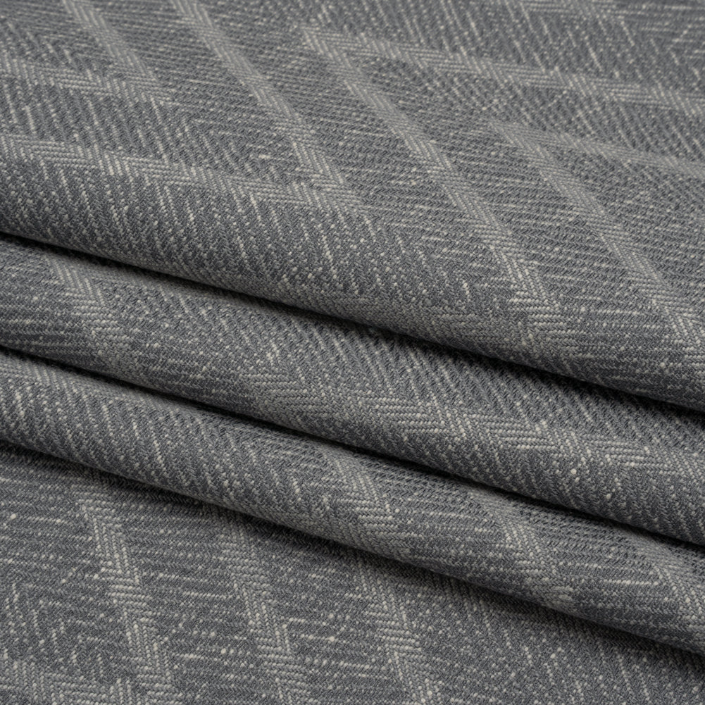 Recycled Polyester and Cotton Drapery Twill Woven - Ink Chevrons - British Imported - Joann Fabrics