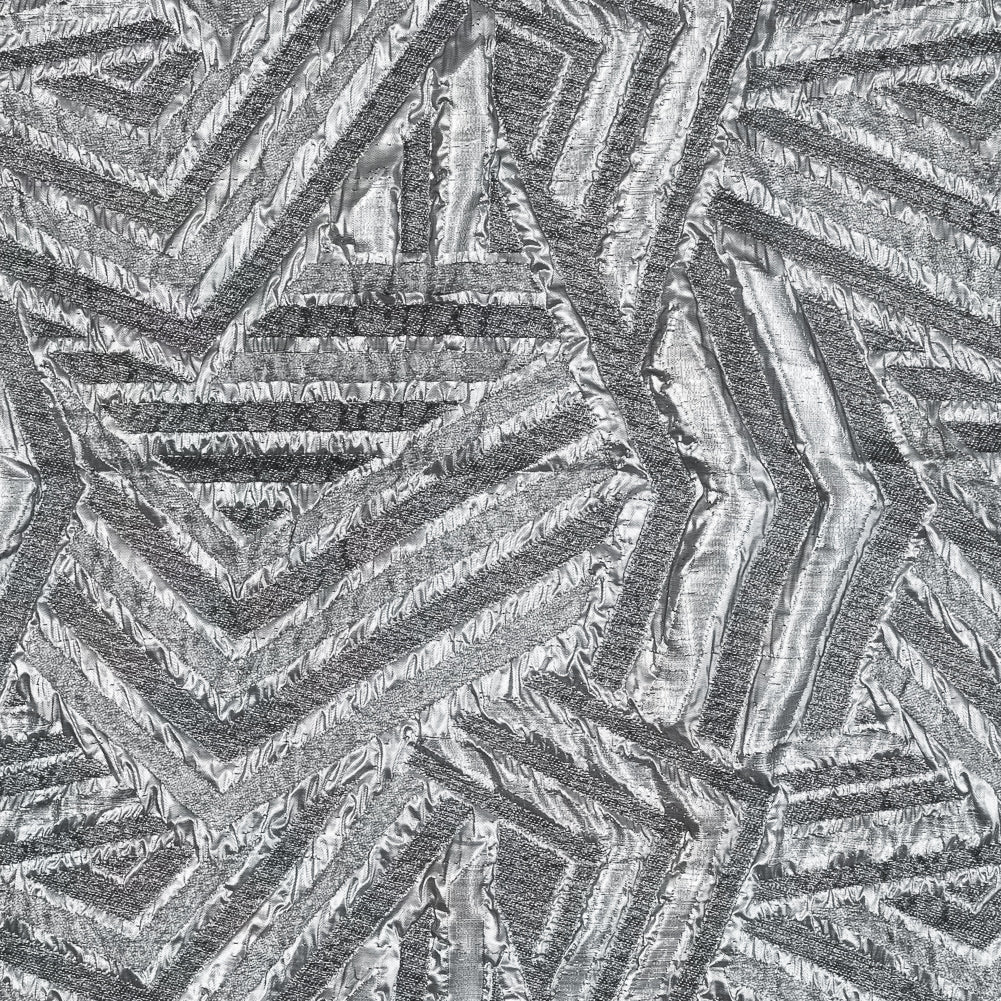 Silver Luxury Geometric Metallic Brocade - Joann Fabrics