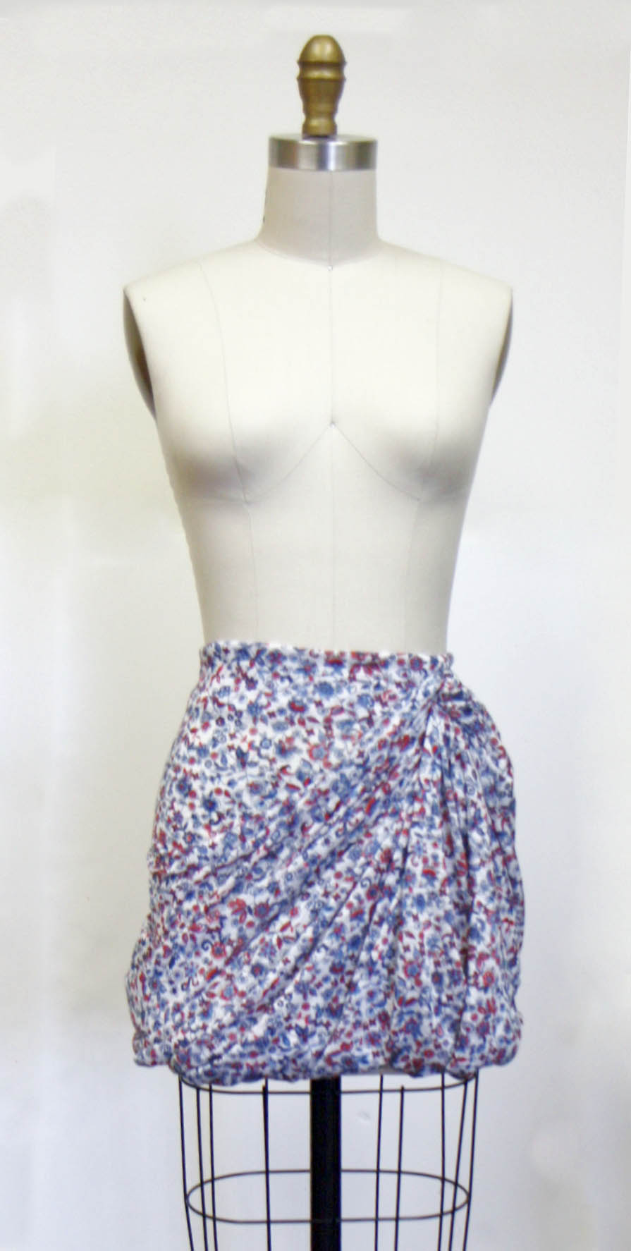 White/Antique Blue/Cranberry Floral Jersey Prints - Joann Fabrics
