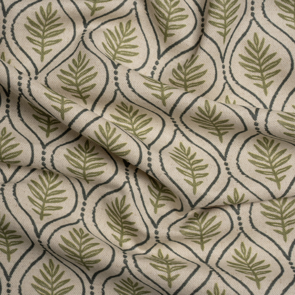 Cotton and Linen Canvas Print - Olive Leaf Motif - British Imported - Joann Fabrics