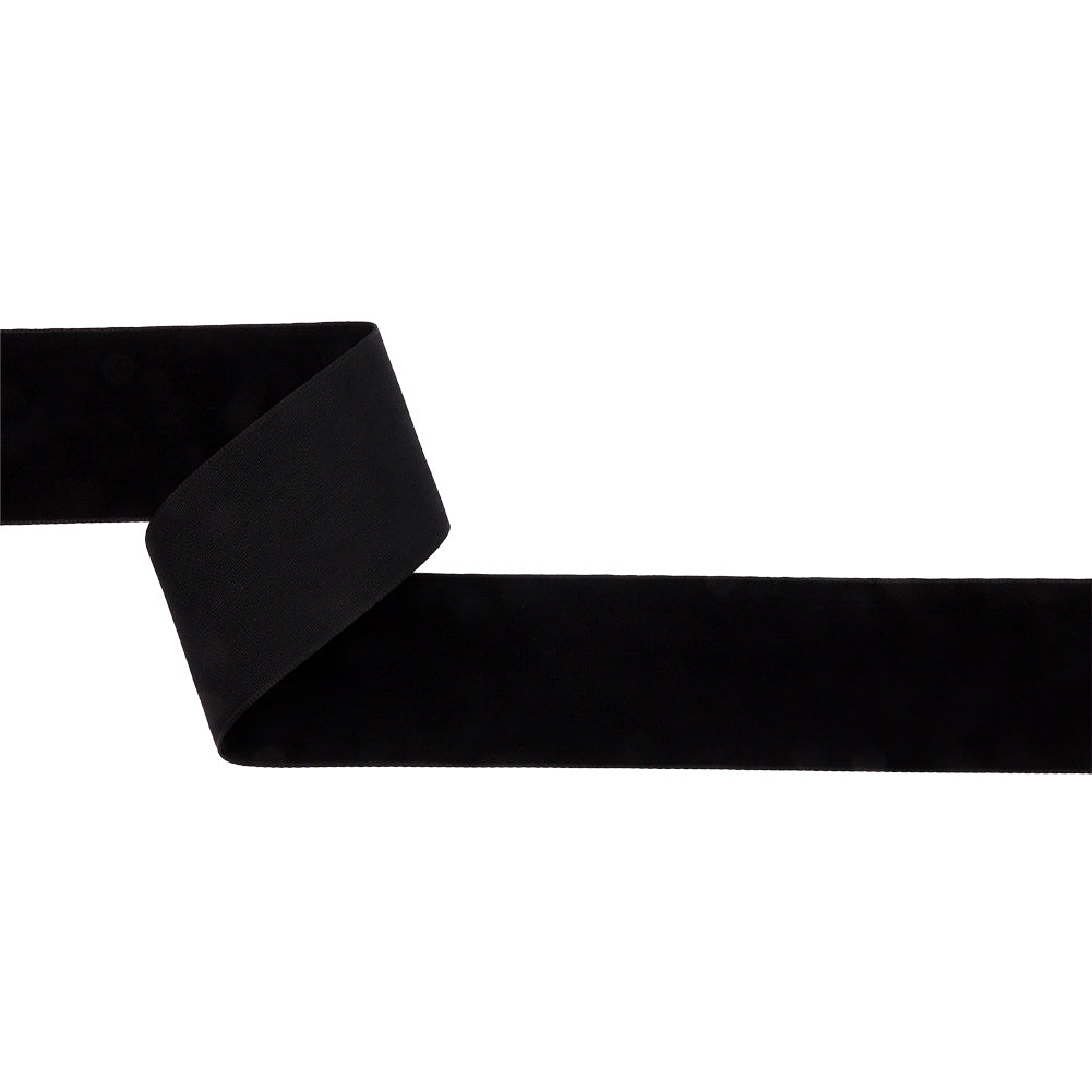 Japanese Black Rayon Velvet Ribbon - 1.5