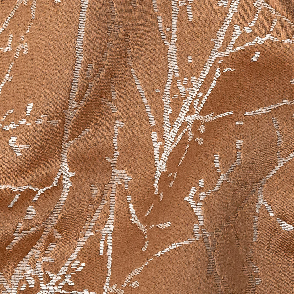 Polyester Jacquard - Rose Gold Wintry Branches - British Imported - Joann Fabrics
