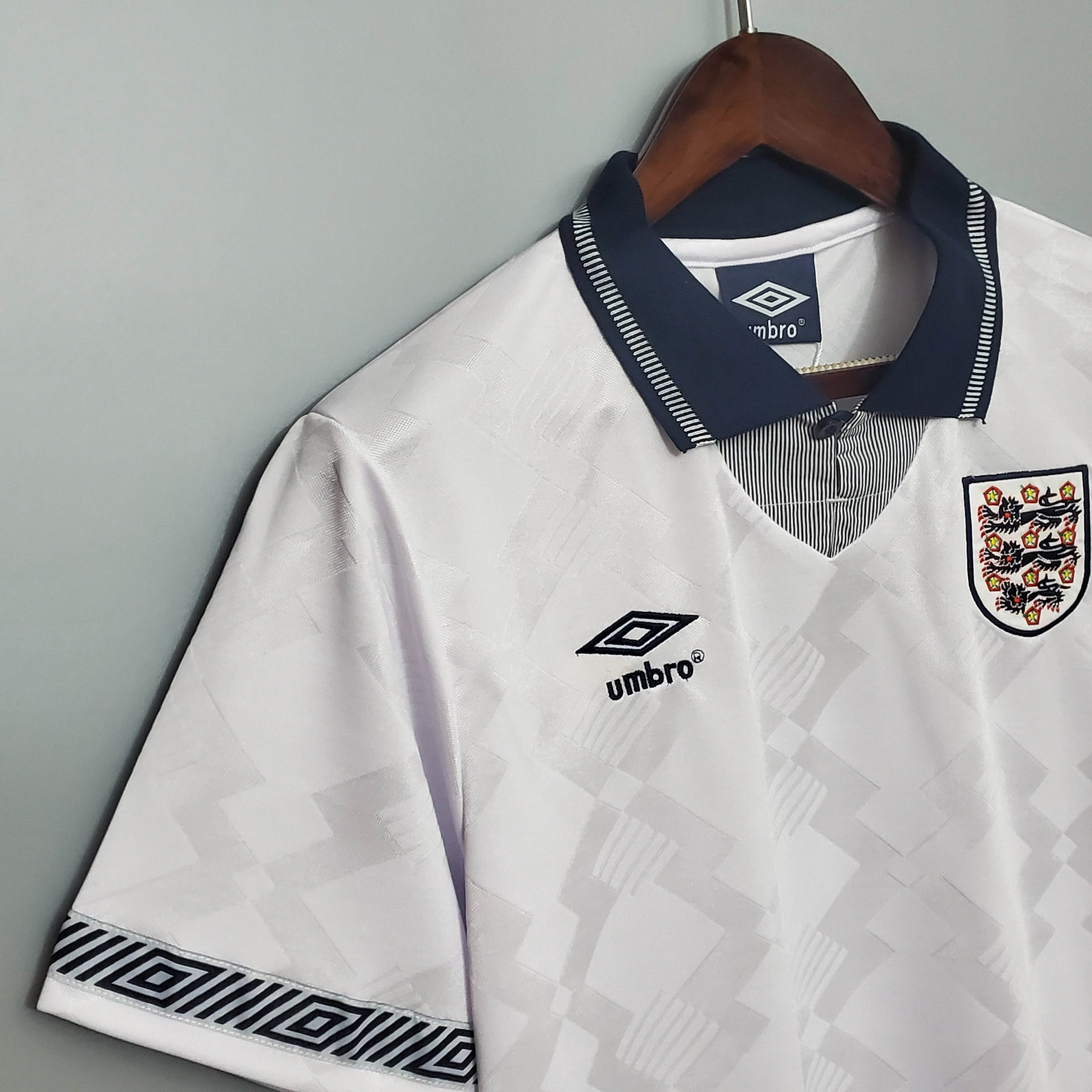 1990 Retro England Home Soccer Jersey 1:1 Thai Quality