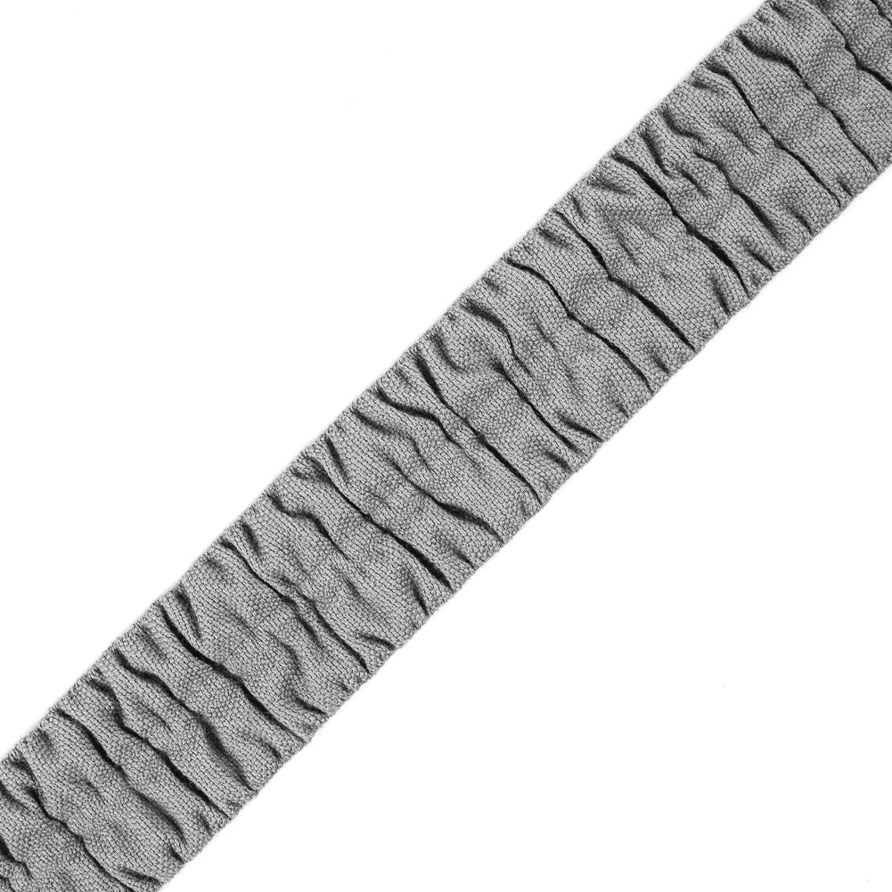 Italian Gray Ruched Stretch Wool Trimming - 1.5