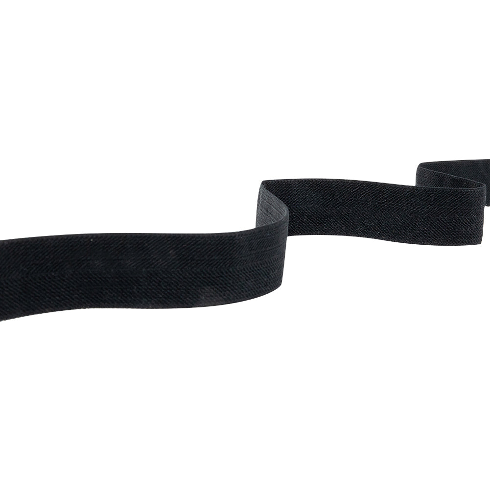 Italian Black Stretch Twill Tape - 1