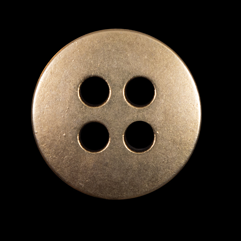 Novelty Antique Gold 4-Hole Metal Button - 44L/28mm - Joann Fabrics
