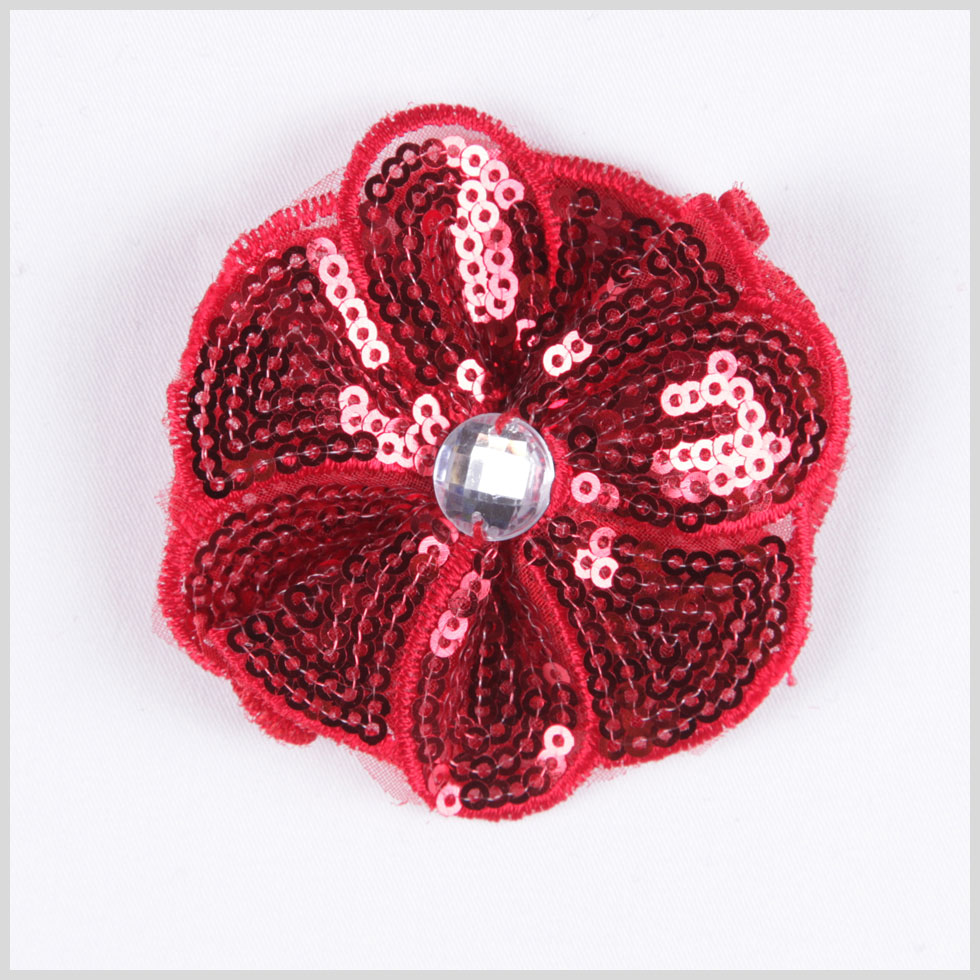 Red Sequin Flower Brooch - Joann Fabrics