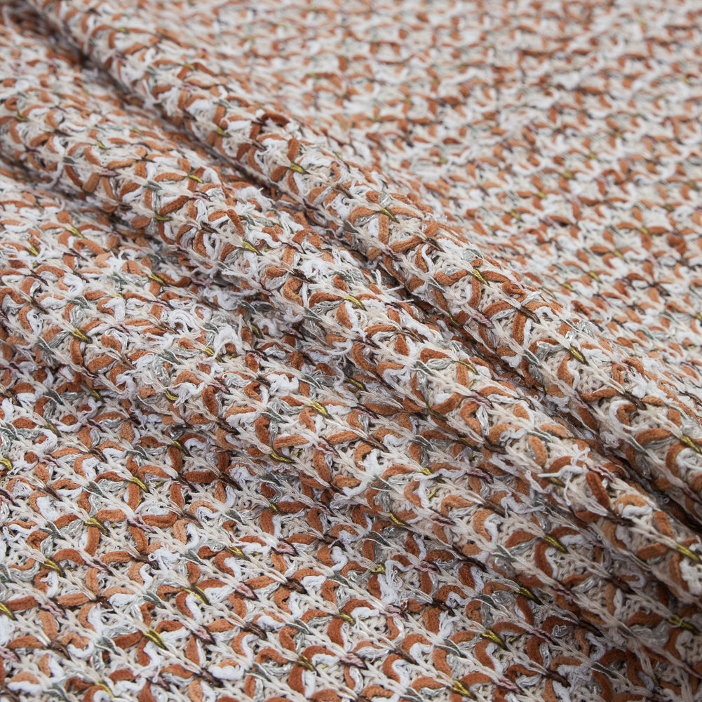 Italian White and Orange Blended Wool Knit - Joann Fabrics