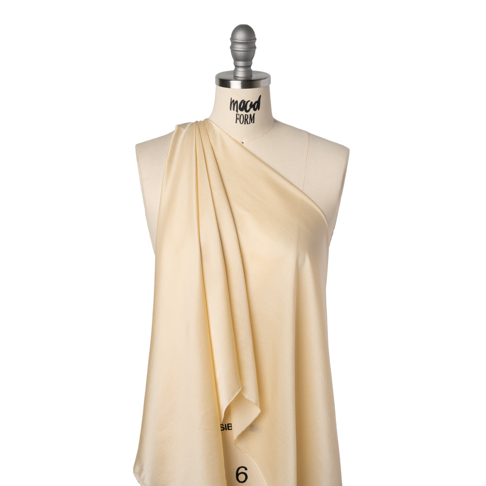 Satin Faced Silk Chiffon - Cream - Famous Australian Designer Deadstock - Joann Fabrics