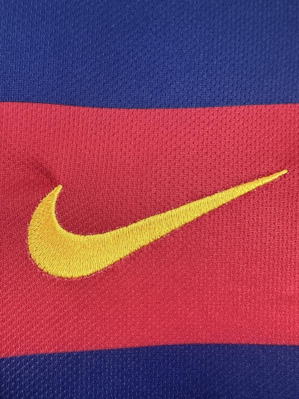 2015/2016 Retro Barcelona Home Football Jersey Long Sleeve 1:1 Thailand Quality
