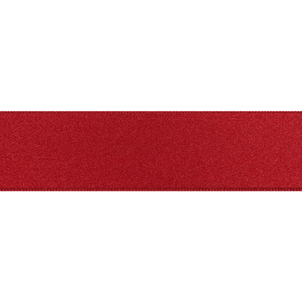 Wine Double Face French Satin Ribbon - 1