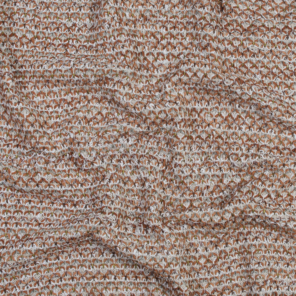 Italian White and Orange Blended Wool Knit - Joann Fabrics