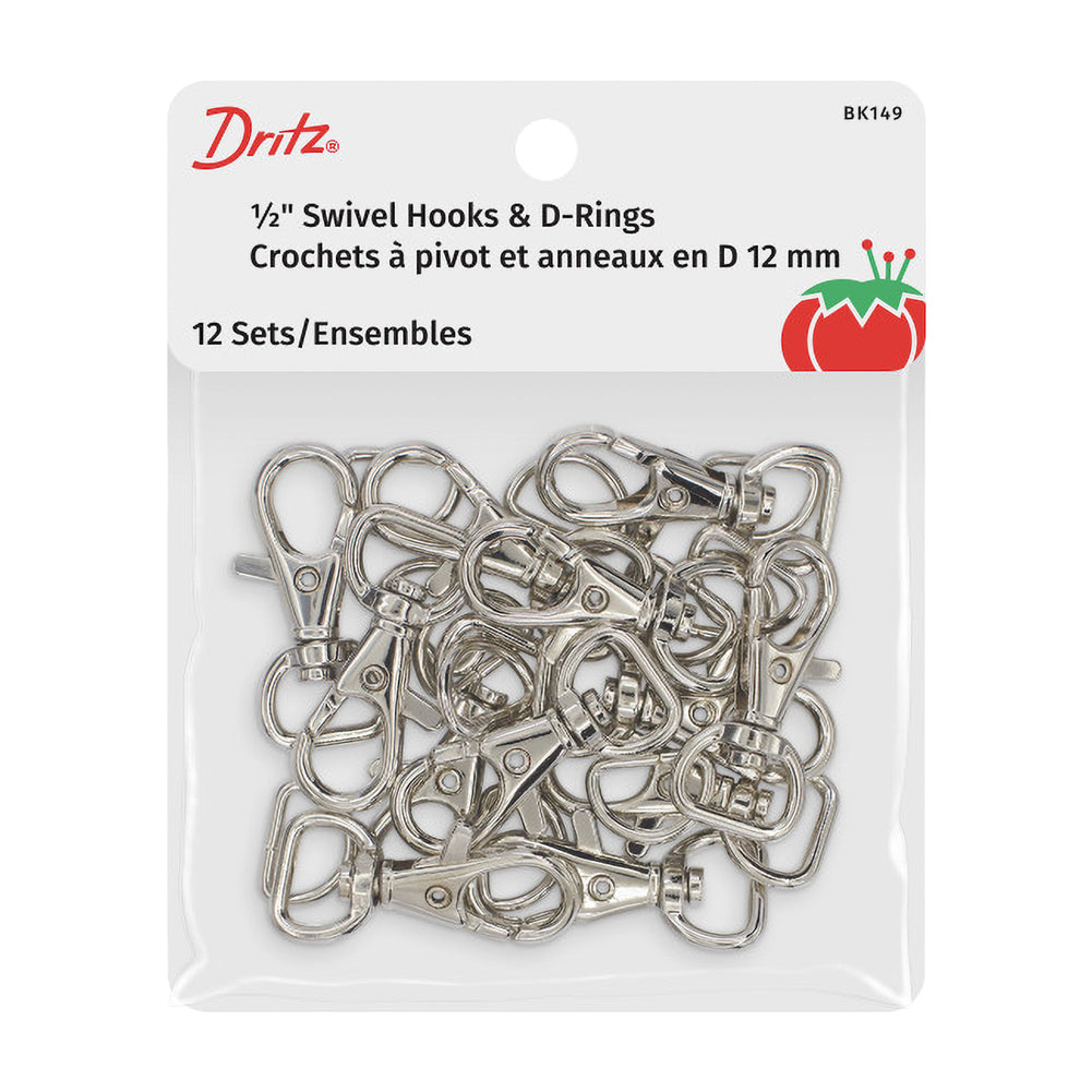 Dritz Swivel Hooks & D-Rings - 0.5