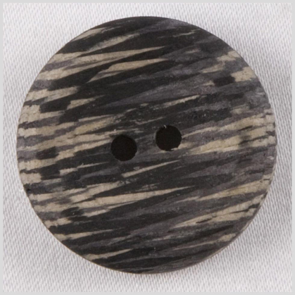 Wood 2-Hole Button - 36L/23mm - Dark Brown and Beige Geometric - Joann Fabrics
