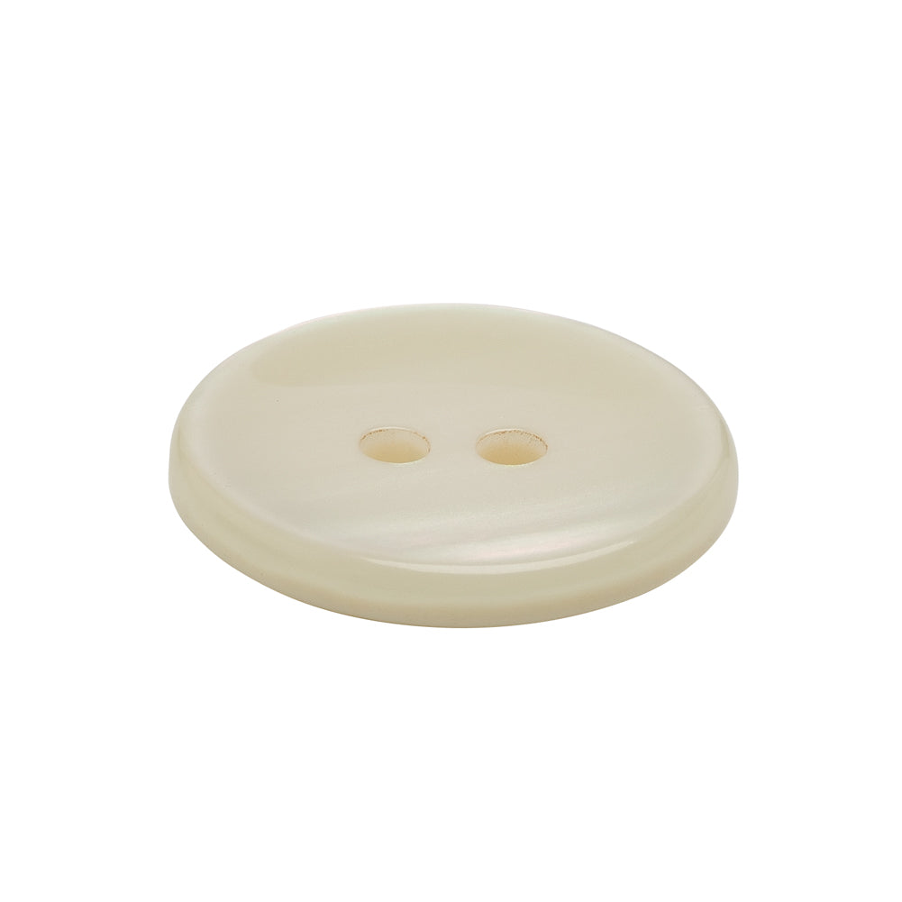 Plastic 2-Hole Button - 40L/25.5mm - Iridescent White Dish Shaped - Joann Fabrics
