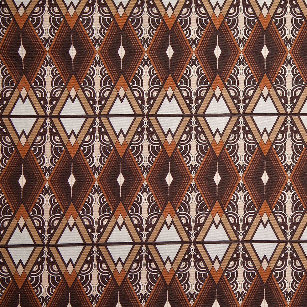 Brown/Beige Geometric Cotton Twill - Joann Fabrics